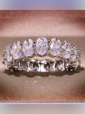 NEW 925 CZ Eternity Band size 8 Travel Ring